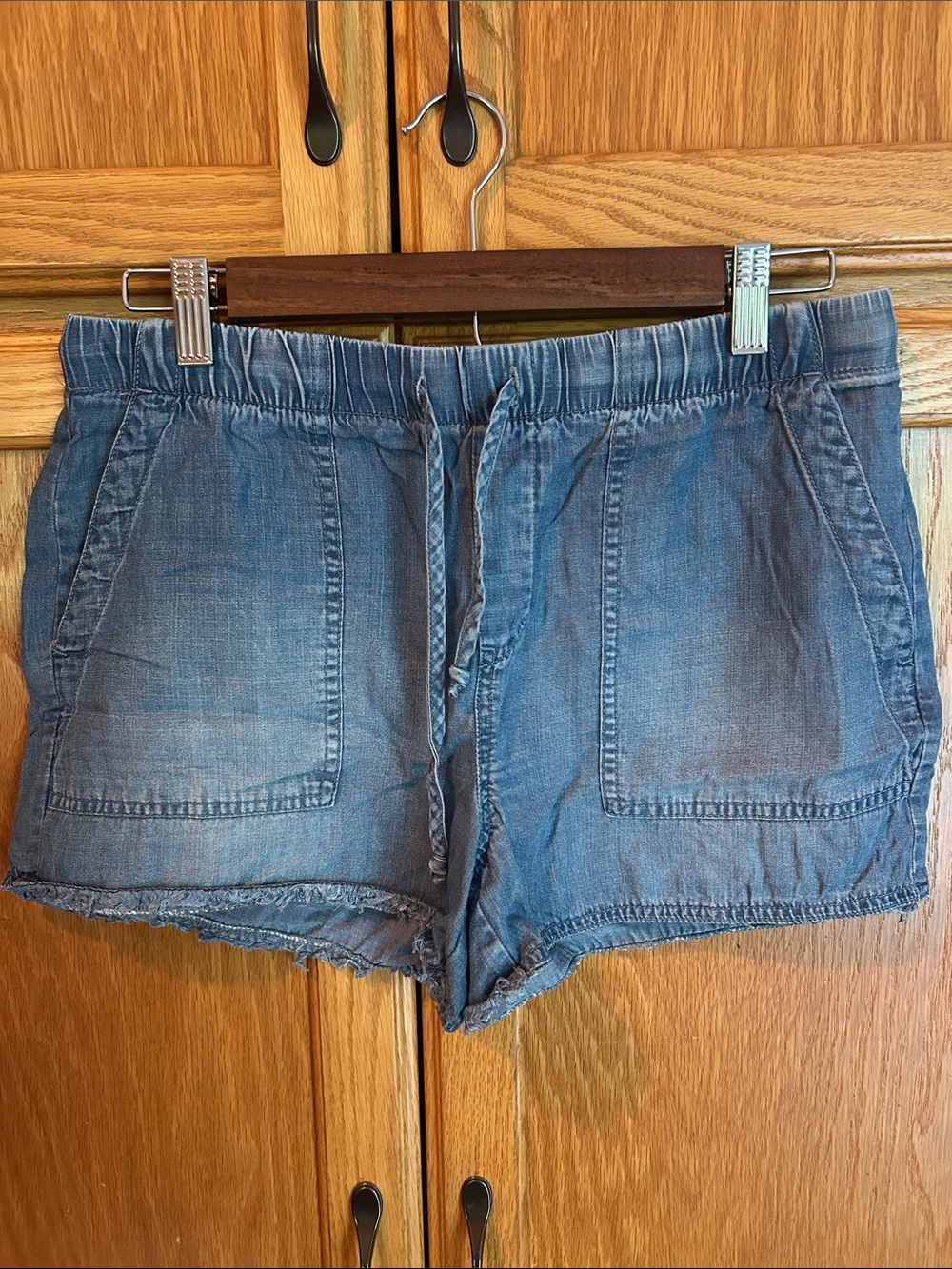 For The Republic Lightweight Denim-Style Blue Casual Shorts